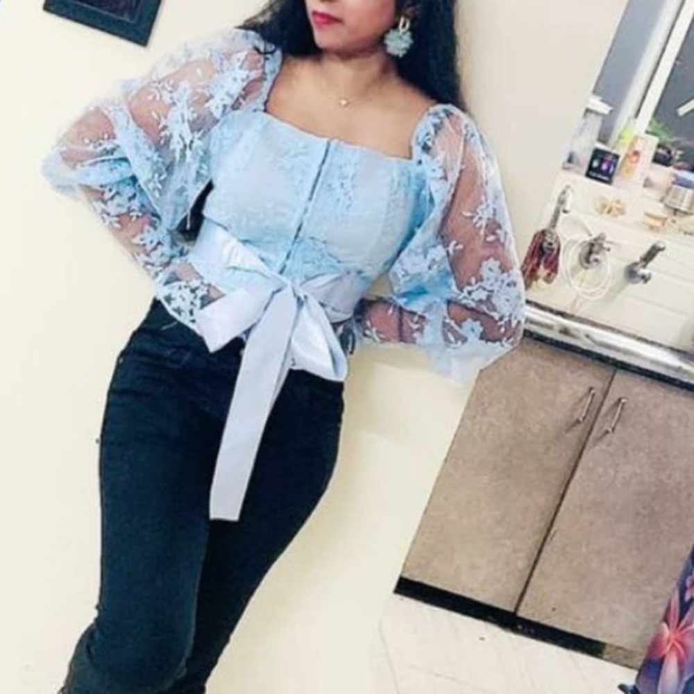 ❌sold out ❌ Shein cute corset type crop top Size-XS - Picture 1 of 4